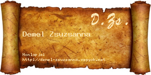Demel Zsuzsanna névjegykártya